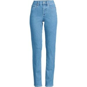 Lands' End Women's High Rise Jeans - Light Blue